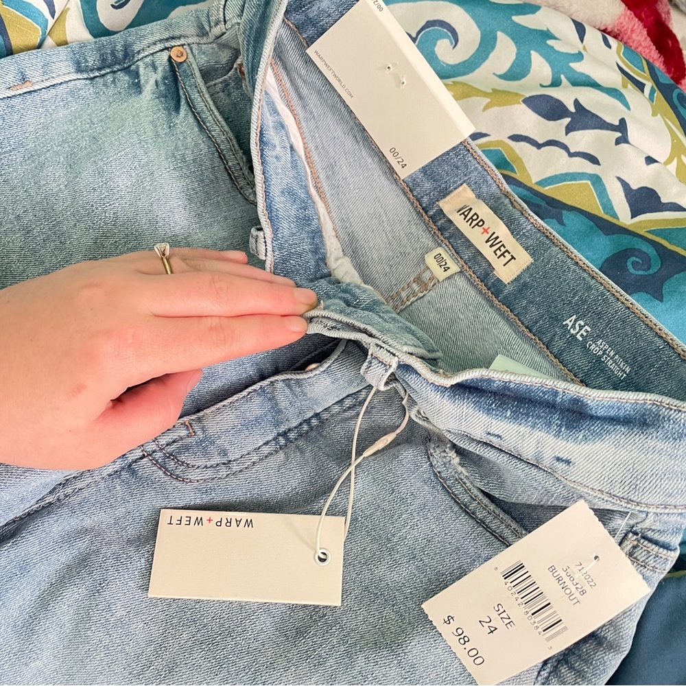 Warp+weft strait leg jeans size 00/24